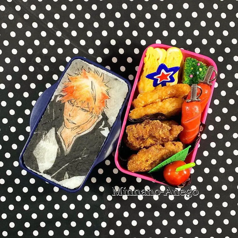 BLEACH『黒崎一護』弁当 
 #オブラートアート 
 #オブアート 
 #アニメ弁当|みんなのあねごさん