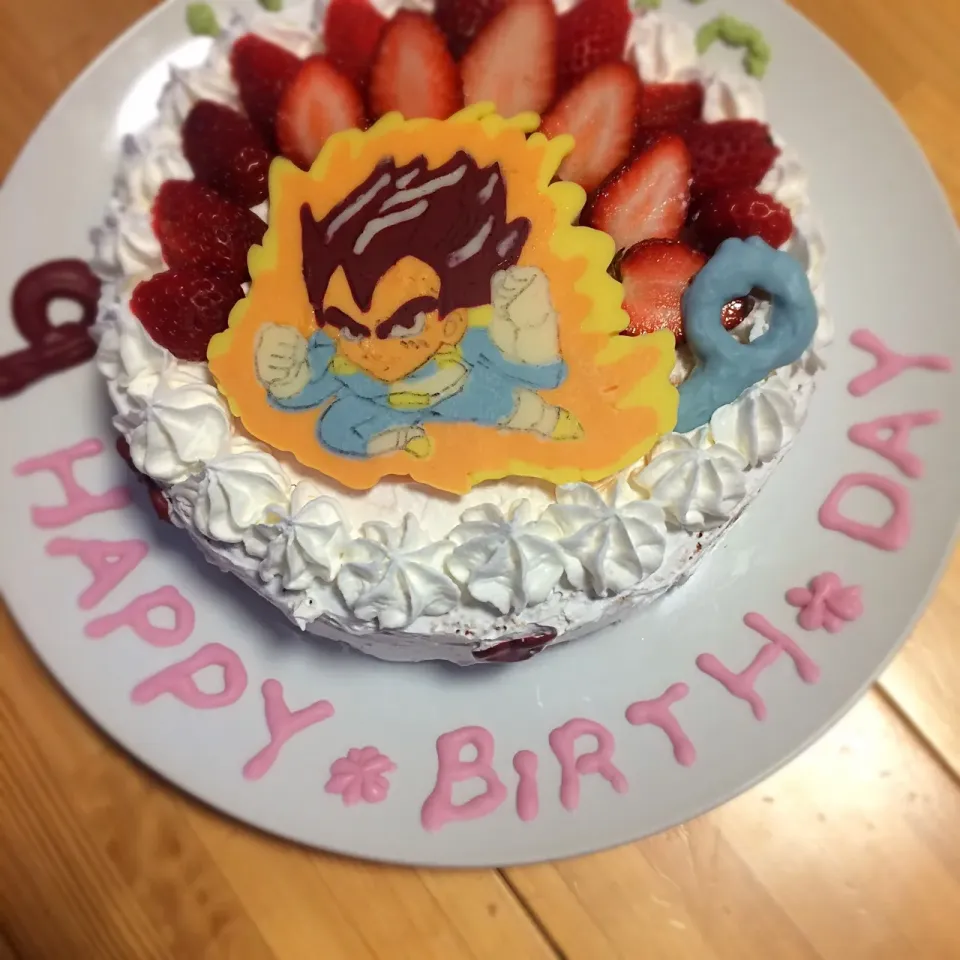 Snapdishの料理写真:息子のbirthday🎂
今年は赤髪のベジータ✨|hananoさん