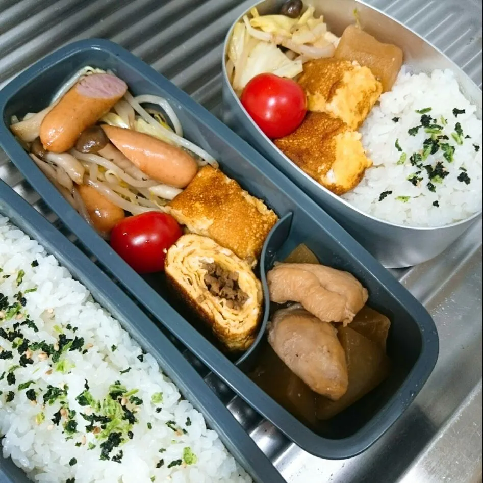 鶏肉と大根の煮物＆そぼろの卵焼き弁当|jun(・x・)さん