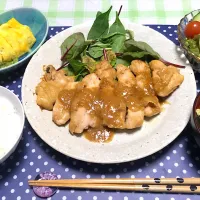 Snapdishの料理写真:鶏むね味噌焼き|みうさん