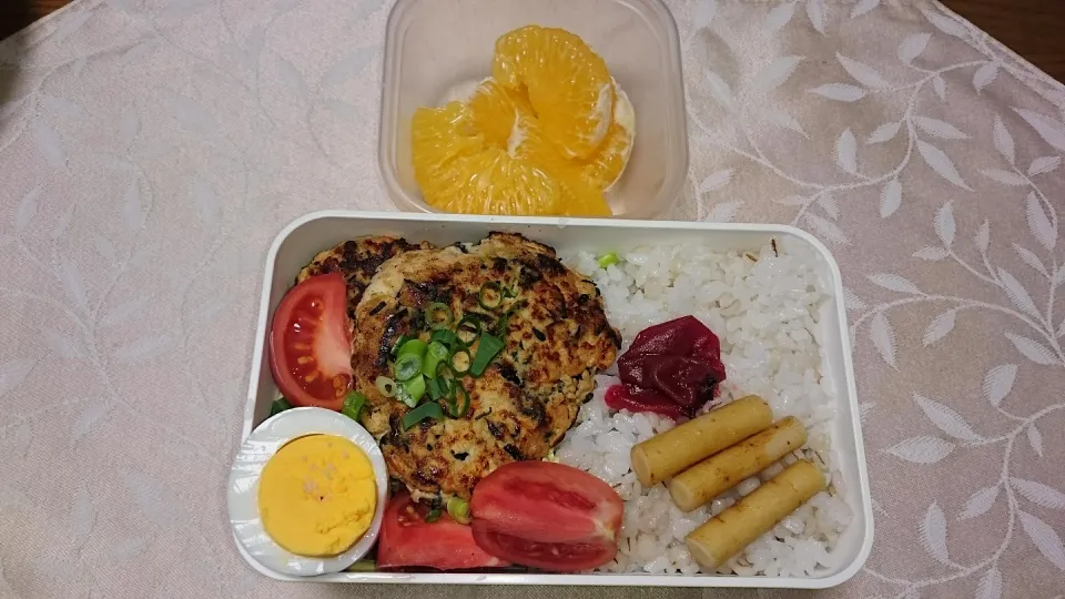 2/4のお弁当
ひじき入り豆腐ハンバーグ
#ひじき#鶏挽き肉#白和えの素
#豆腐#山ごぼう#はっさく|卯月さん