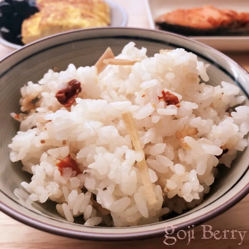 Snapdishの料理写真:生姜とクコの実のご飯☆薬膳風|❁❁❁さん