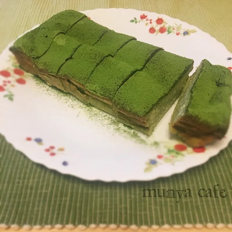 スライスチーズで抹茶のチーズケーキ|❁❁❁さん