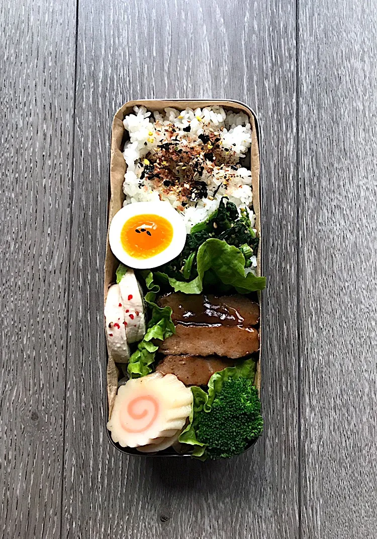 Snapdishの料理写真:#旦那様弁当  #イシイのハンバーグ 😅|サクサクさん