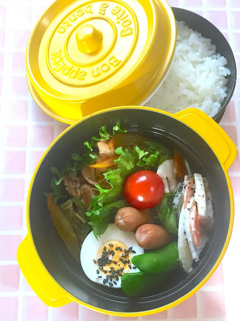 Snapdishの料理写真:豚肉パプリカ炒め弁当|Rieさん