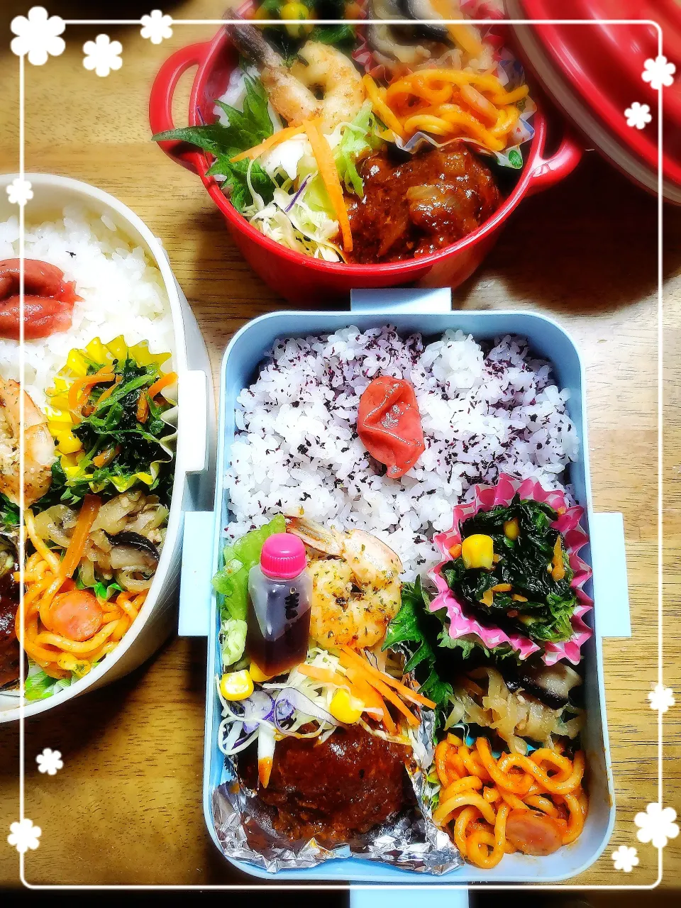 Snapdishの料理写真:今日のお弁当🍱
デミグラスハンバーグ❤|ひぃちゃんさん