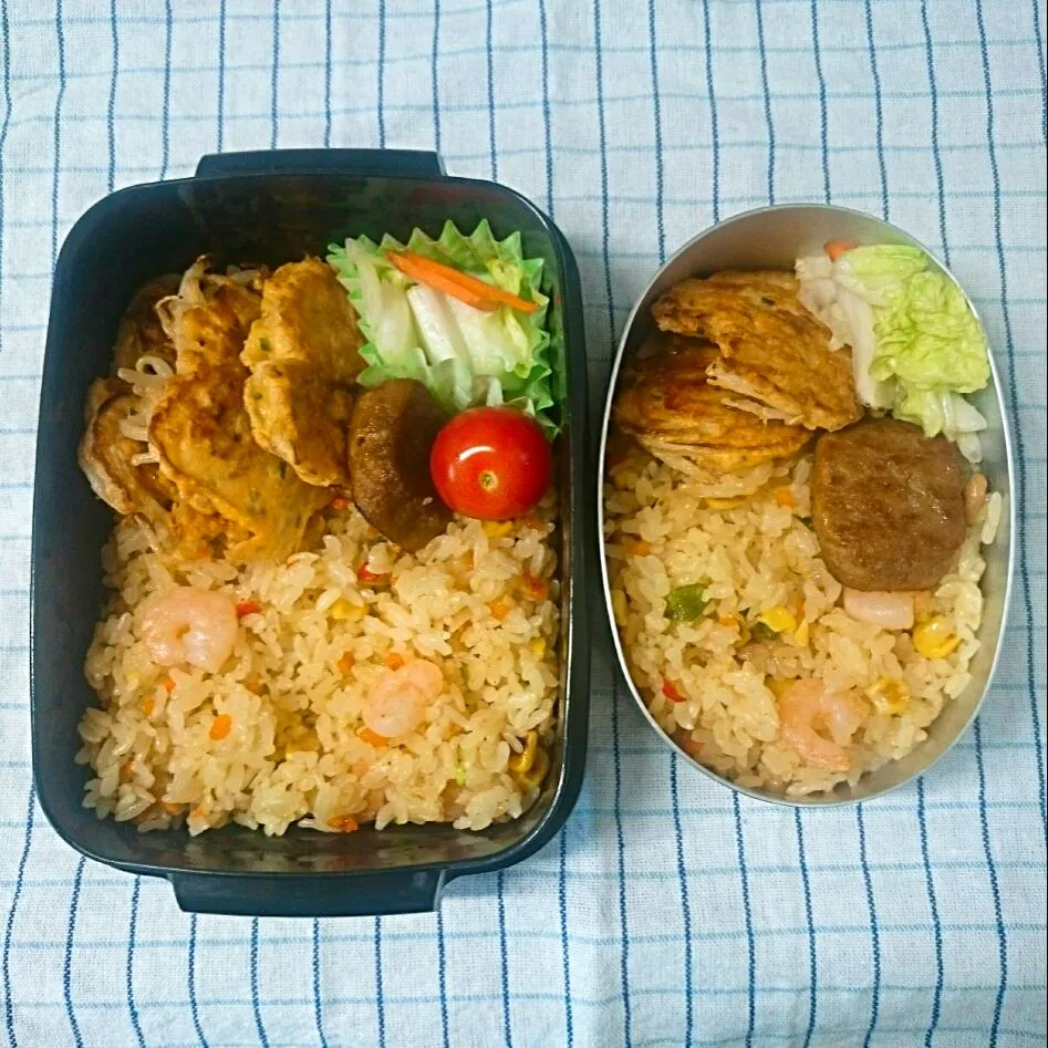 Snapdishの料理写真:ピラフともやしピカタ弁当|jun(・x・)さん