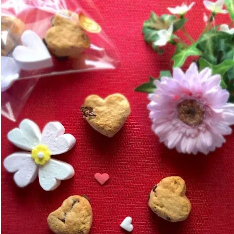 「ハート＆スターマシュマロ」を使ってみたSnapdishの料理・レシピ写真:Valentine近いので ♡のスコーン
 #エイワのマシュマロ  #スコーン