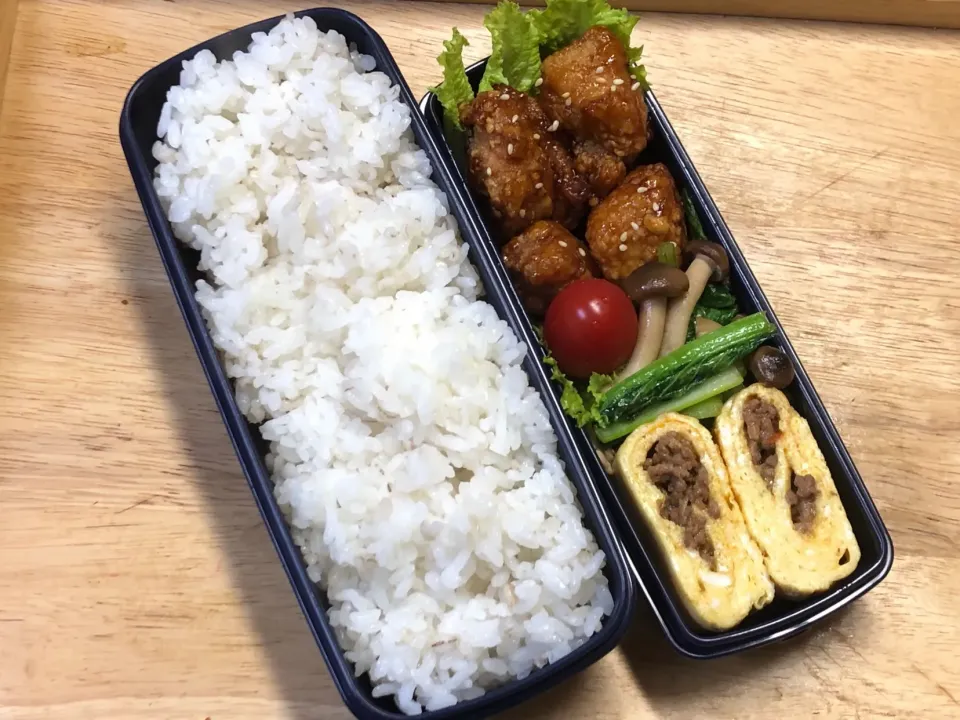 鶏の唐揚げの甘酢炒め 弁当|弁当 備忘録さん