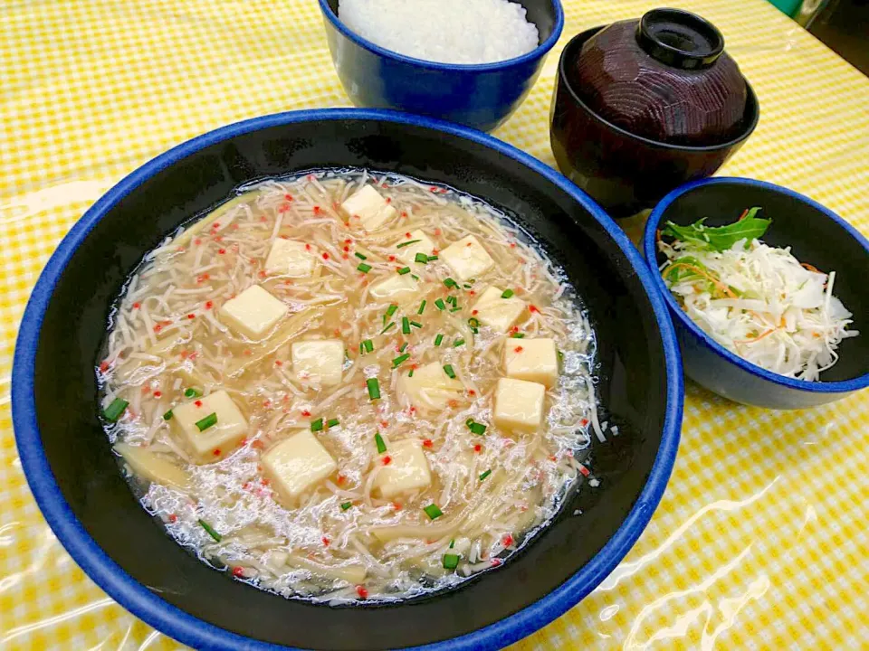 カニ風味あんかけ豆腐定食|nyama1さん