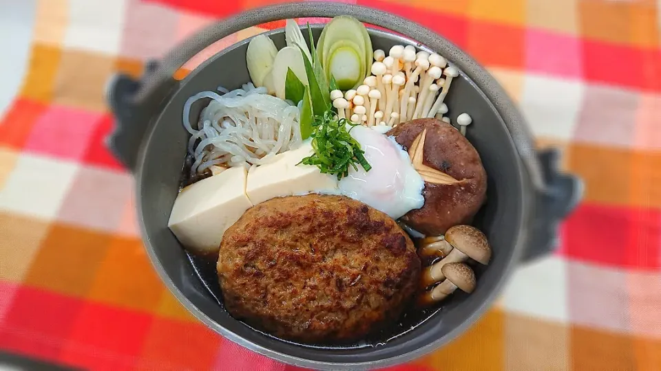 すき焼き風ハンバーグ鍋|よっしー(=^ェ^=)さん