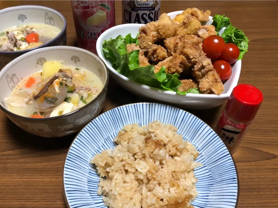 Snapdishの料理写真:晩御飯(ᵔᴥᵔ)|しろくまさん