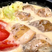 チキンソテー クリームソース|ひなこさん