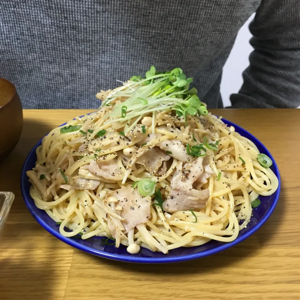 豚肉の柚子胡椒パスタ|りりさん