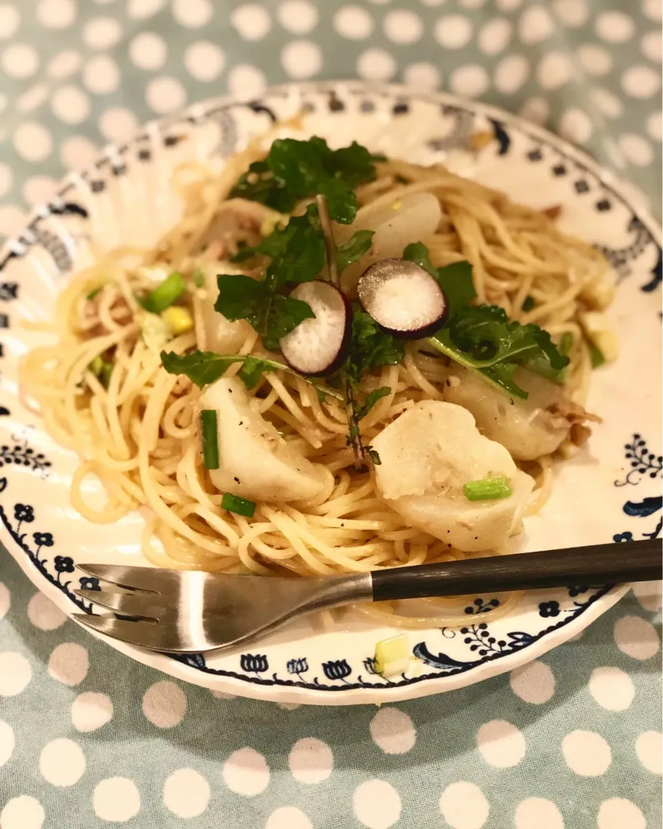 カブの和風パスタ|すずさん