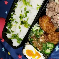 Snapdishの料理写真:鶏づくし息子弁当|きつねこかあさんさん