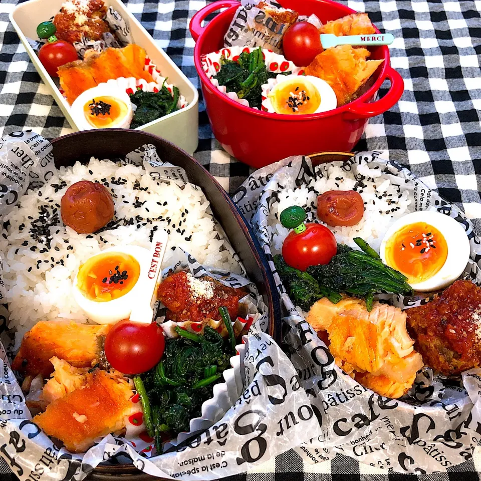 Snapdishの料理写真:全員弁当〜💞|Rie Naganoさん