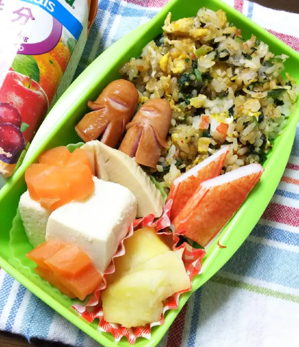 ほうれん草チャーハン弁当♪|ちびたまさん