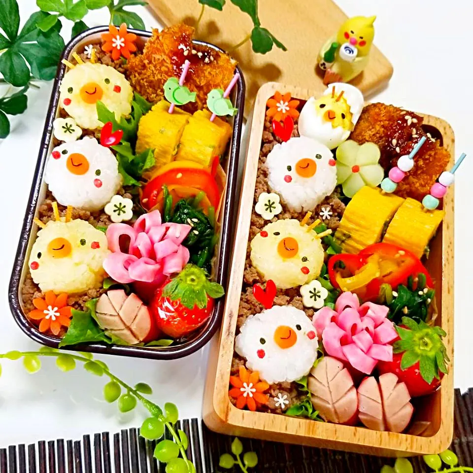 ニワトリ親子弁当🐔🐥🐣|ayano.adshさん