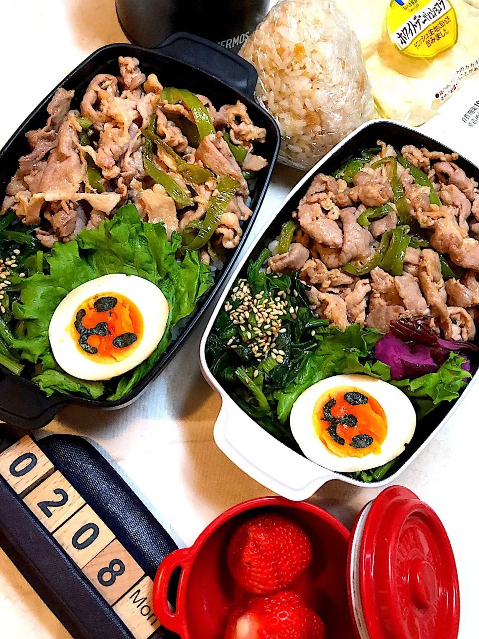 Snapdishの料理写真:豚肉のオイスター炒め弁当☆2/8 #高校生男子弁当  #中学生男子弁当|yu-co☆さん