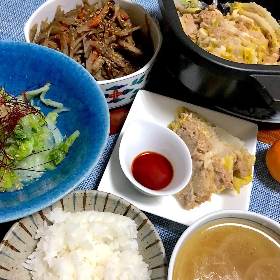 豚ひき肉と白菜ミルフィーユ仕立て 餃子味の夜ご飯|シュトママさん