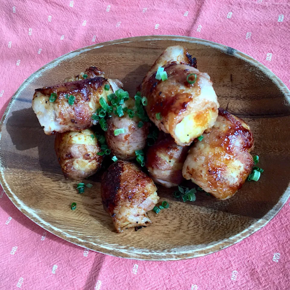 チーズinクリームポテトの肉巻き🍖|ななさん