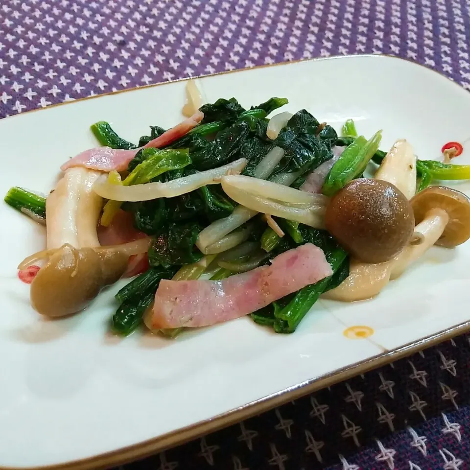 ほうれん草ともやしの炒め物|チャッティさん