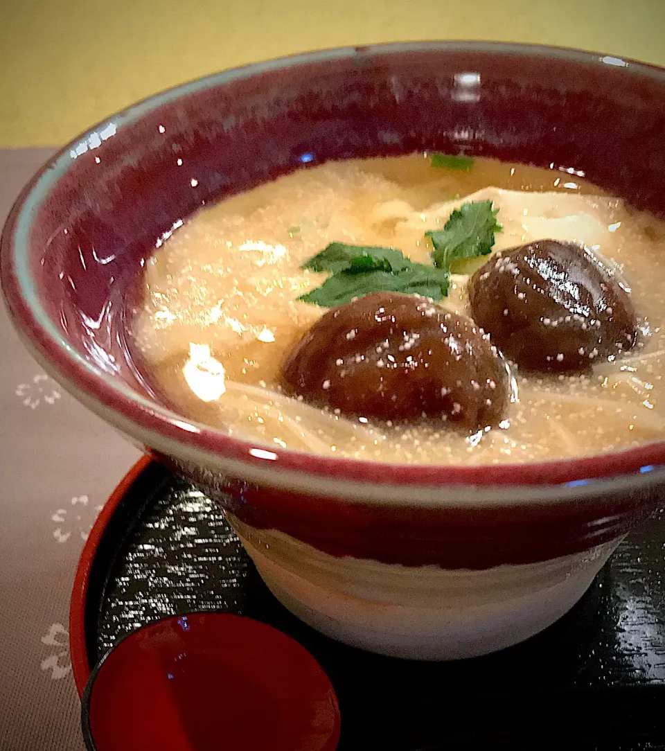 Snapdishの料理写真:あったか〜豆腐ときのこの明太子あんかけ|サミカさん