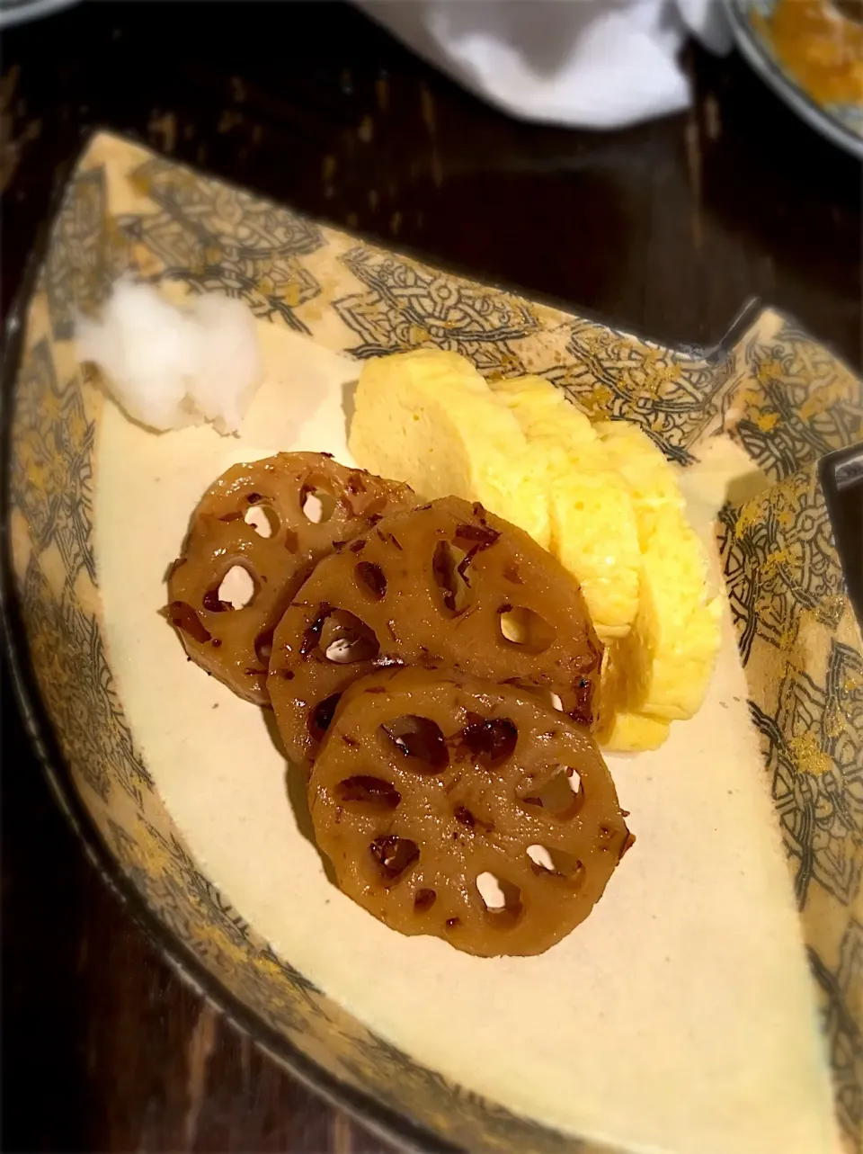 Snapdishの料理写真:おかかレンコン&厚焼き玉子
@金町製麺|morimi32さん