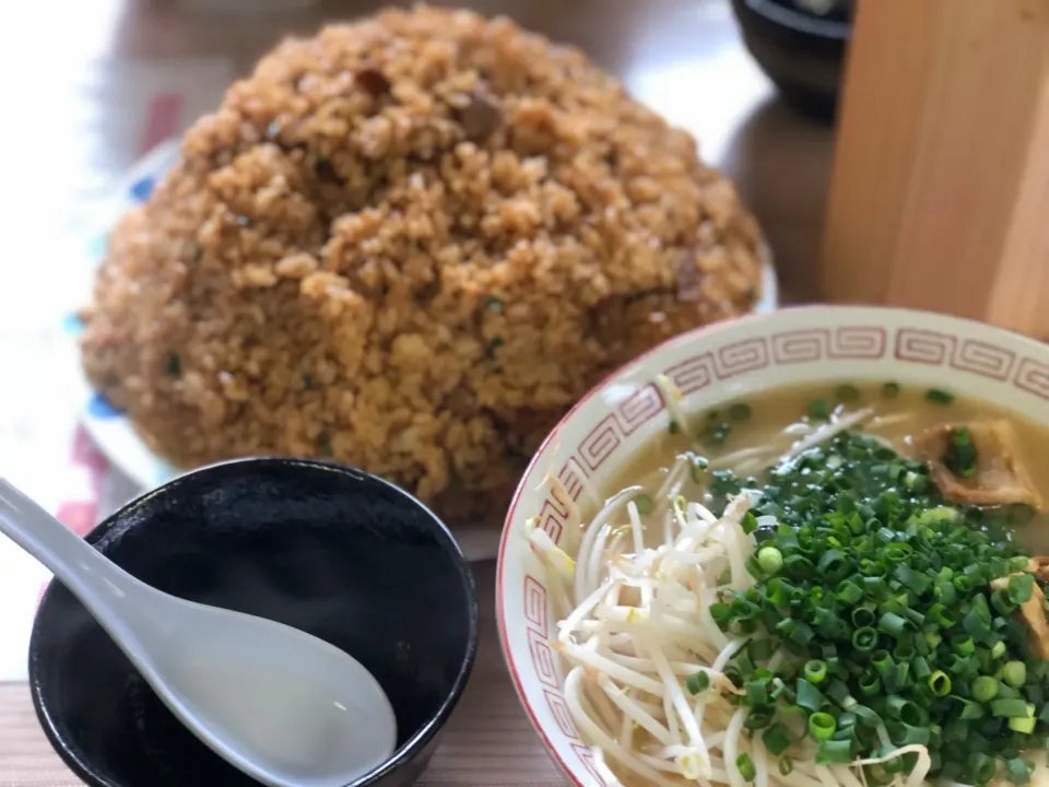 Snapdishの料理写真:支那そばたかはし、白ラーメンと半炒飯|あやべたさん