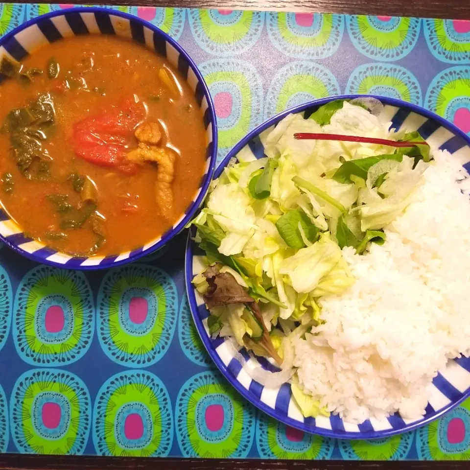 実家のほうれん草と鶏肉カレー|keiさん