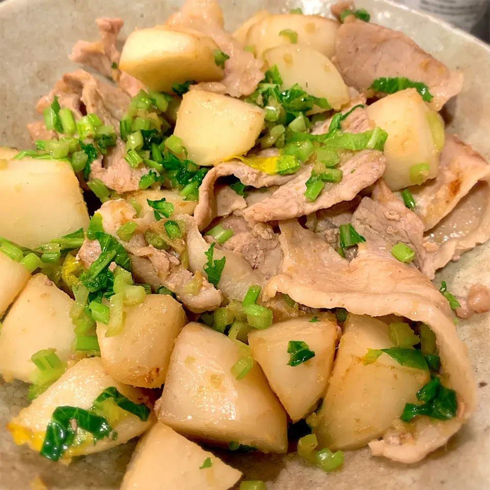 豚カブジンジャー pork ginger with turnips|Junya Tanakaさん