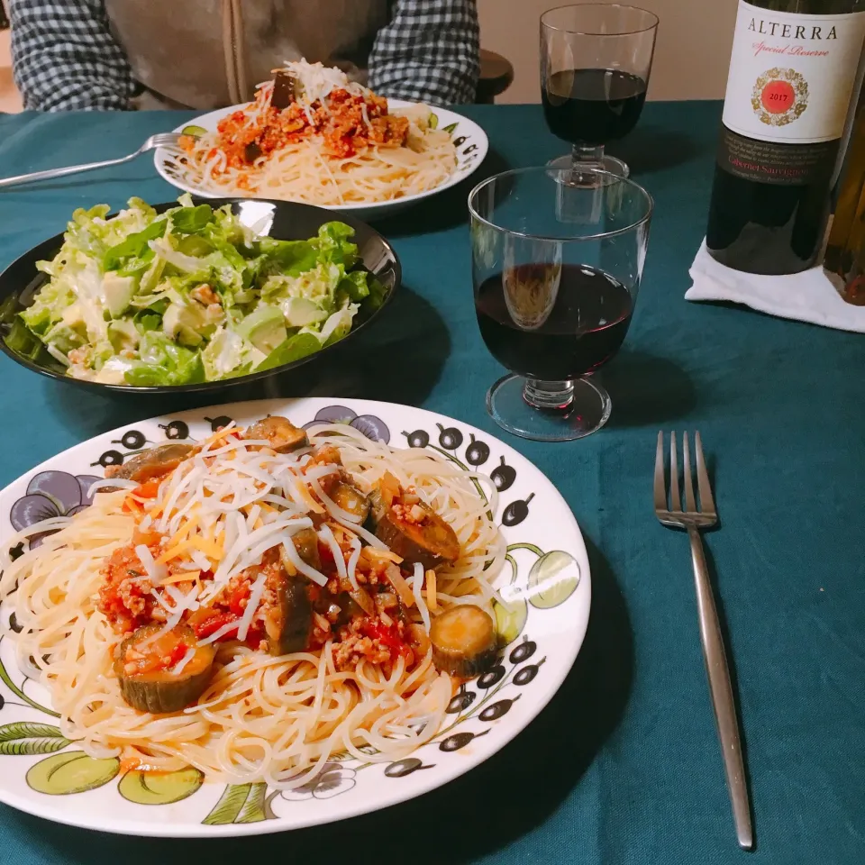 茄子のトマトソースパスタで三連休の #晩ごはん|gintanさん