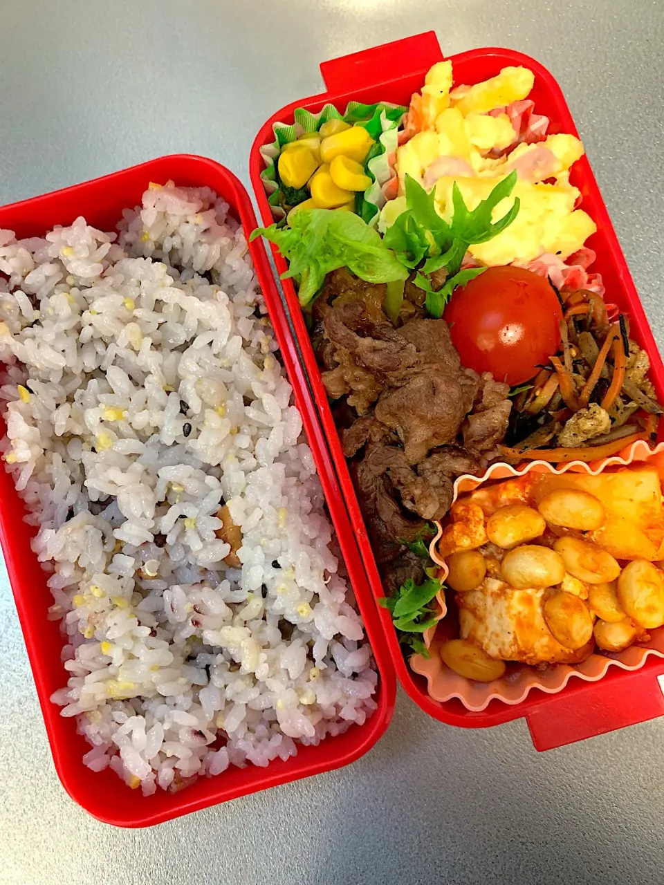 Snapdishの料理写真:2/12🥩お弁当|irodori🍡さん