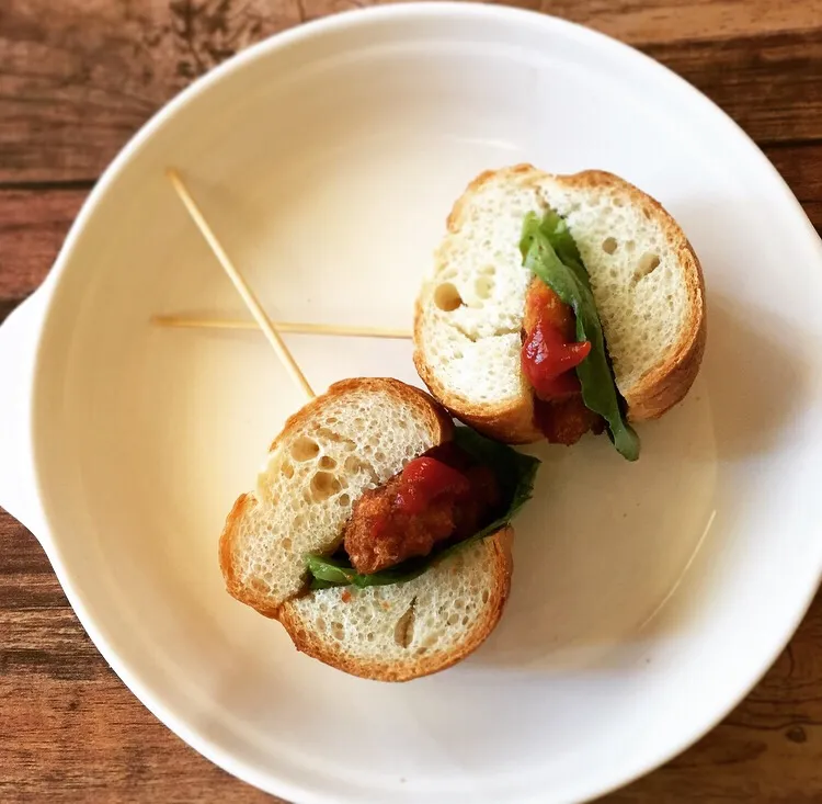 鶏胸肉の手作りカツのサンドイッチ🥪小さめ🍽|Sacchinさん