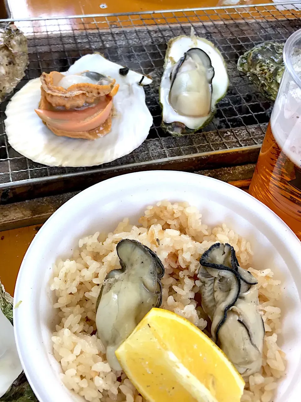 焼き牡蠣と牡蠣ご飯|シュトママさん