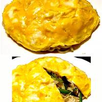 トロトロ オムパスタ
#ほうれん草とベーコン