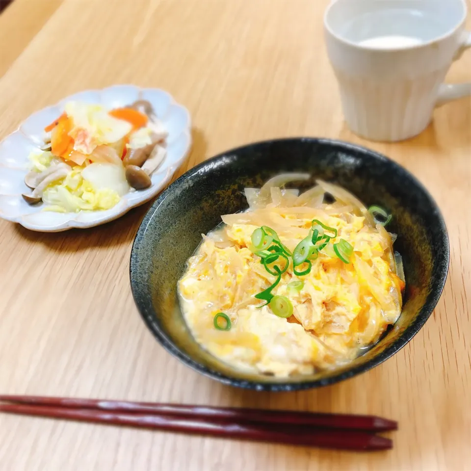 玉子丼と野菜蒸し〜|てるてるぼうず。さん