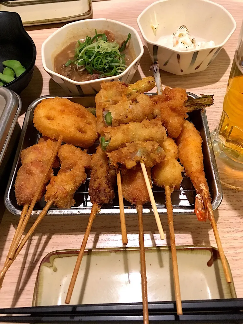 Snapdishの料理写真:ソース2度づけ御免の串カツ|れりさん