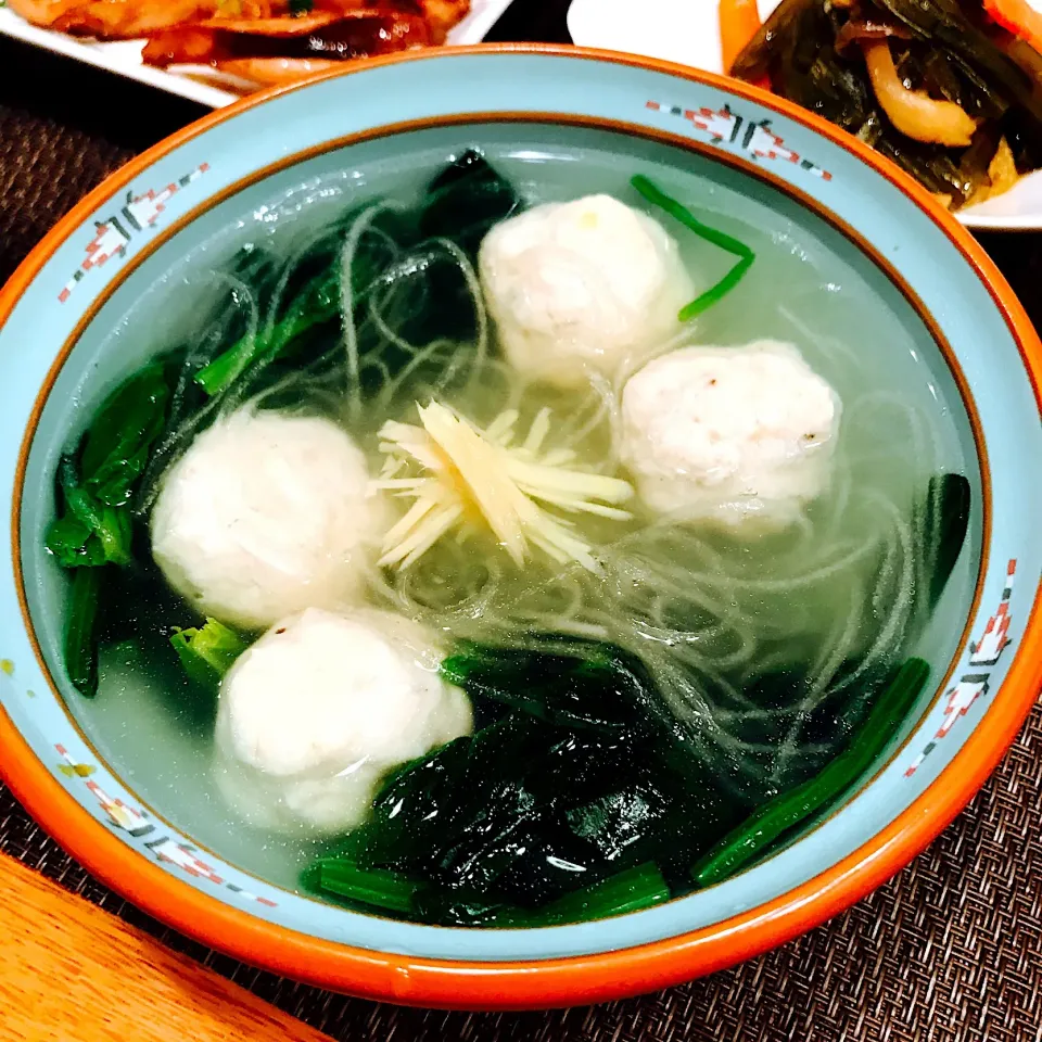 鶏団子と春雨スープ|あお♡あおさん