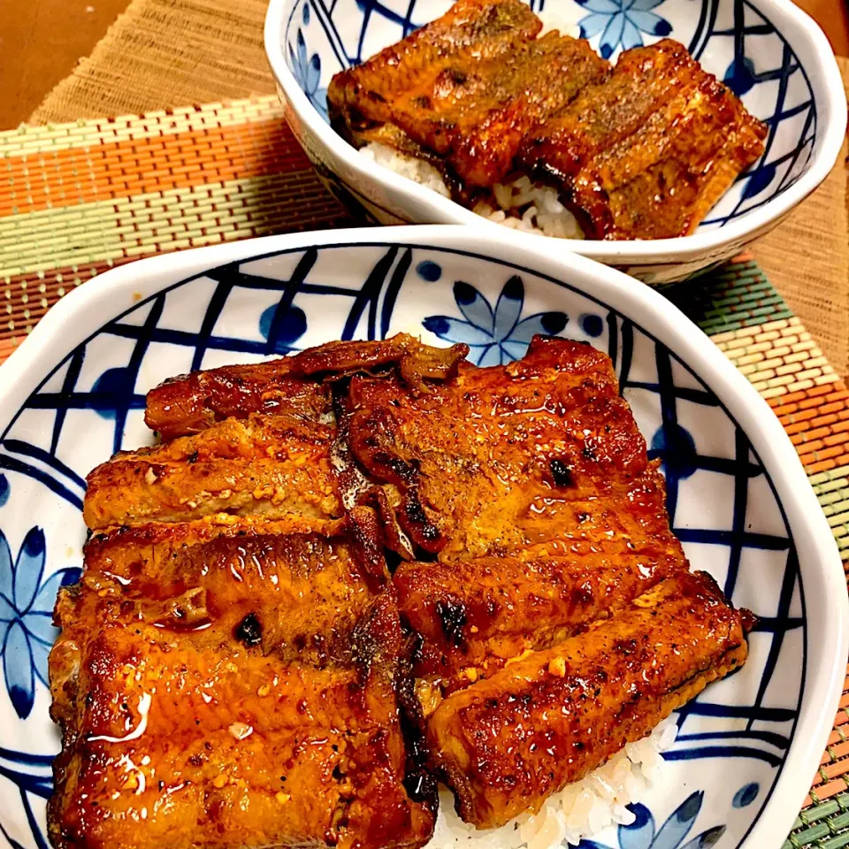 順調に合格祝いと明日の試験の為の鰻丼♡|goma（みぃちゃん）さん