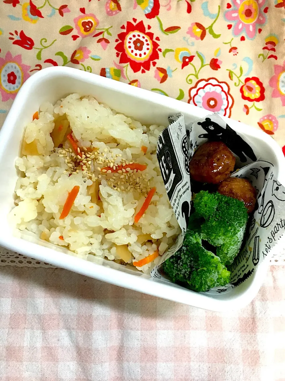 Snapdishの料理写真:年中さん弁当102日目 #野田琺瑯  #年中さん弁当  #わっぱ弁当|チョコらんさん