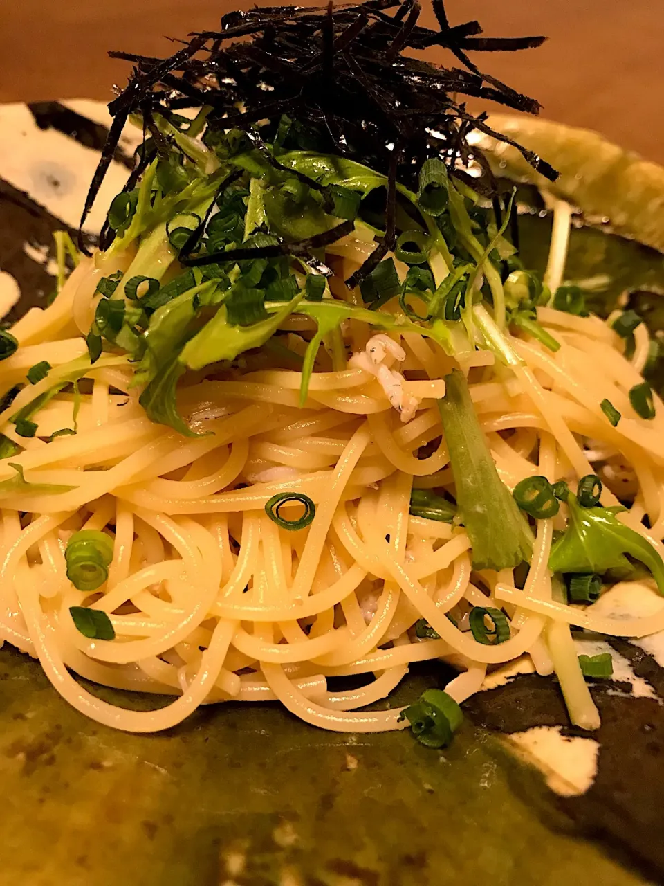 たらこと水菜と釜揚げしらすパスタ|izunさん