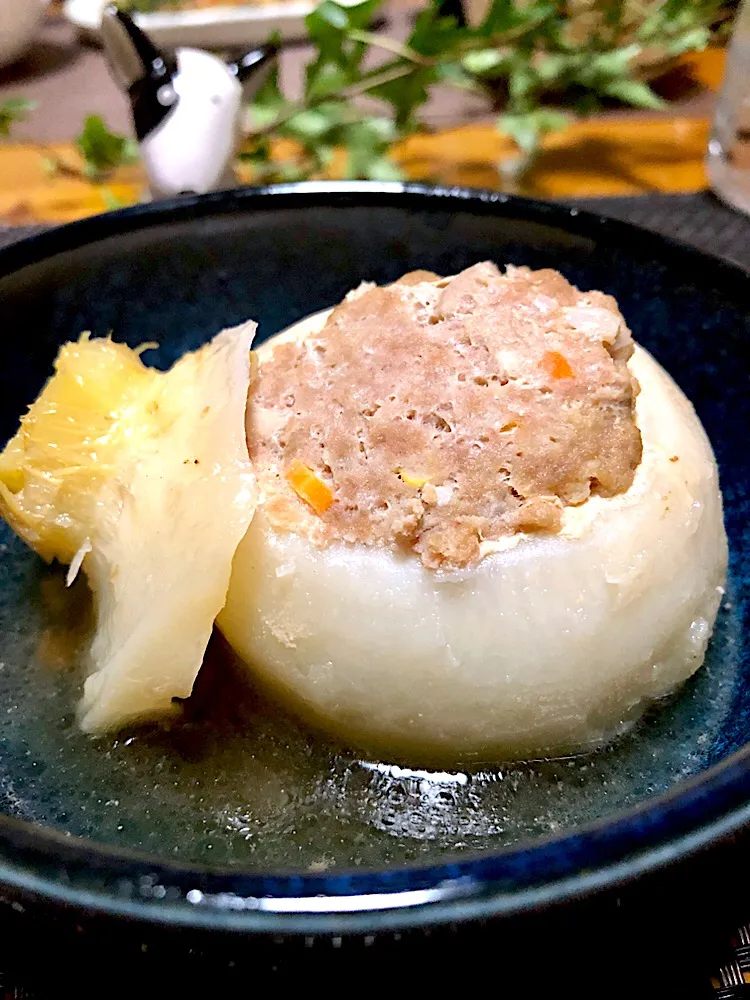 蕪の肉詰め コンソメ煮😉|くっきいママさん