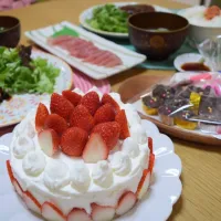 Snapdishの料理写真:主人の誕生日祝い🎂|りんごさん