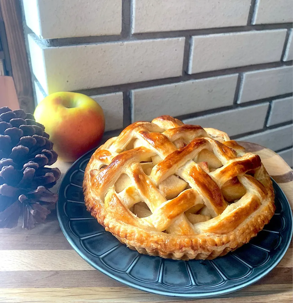 名月でアップルパイ🍎🥧|ネコひげさん