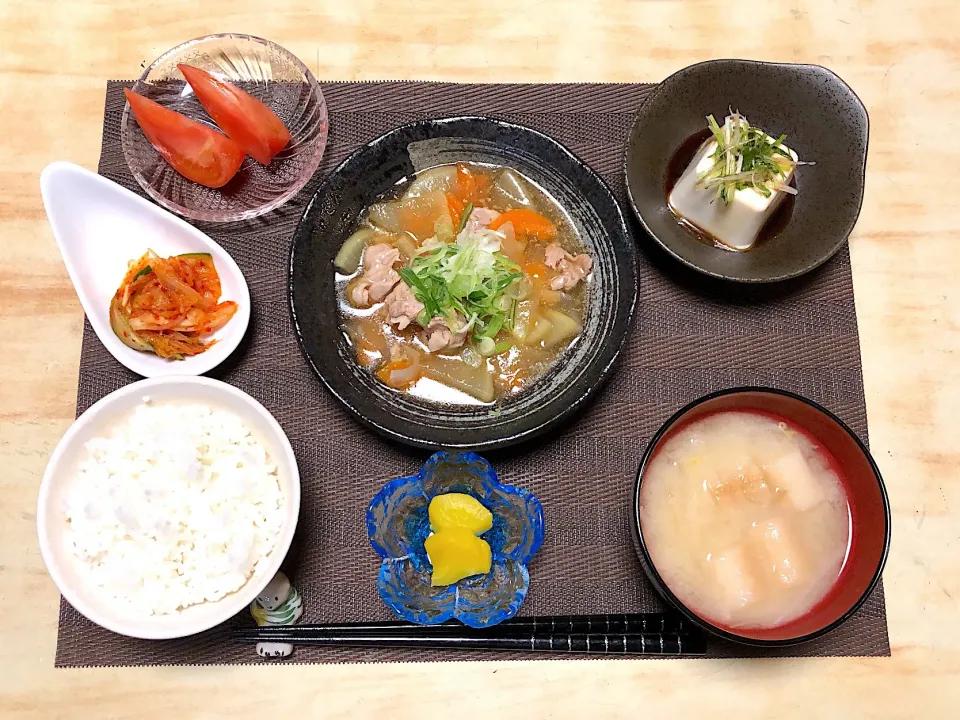 豚肉と大根の照り煮定食❤️|ayakaさん