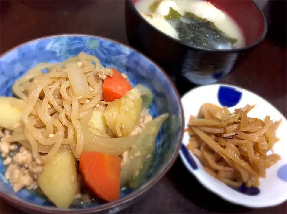 Snapdishの料理写真:肉じゃが⁇定食|まるちゃんさん