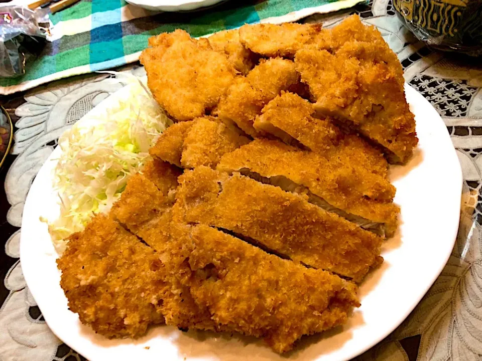 トンカツさんを揚げてみた😋|アライさんさん