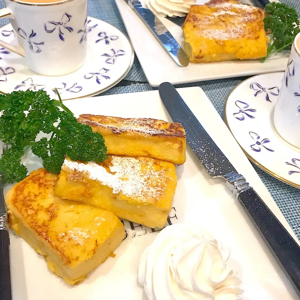 高野豆腐 フレンチトーストと ミルクティー🥛|シュトママさん